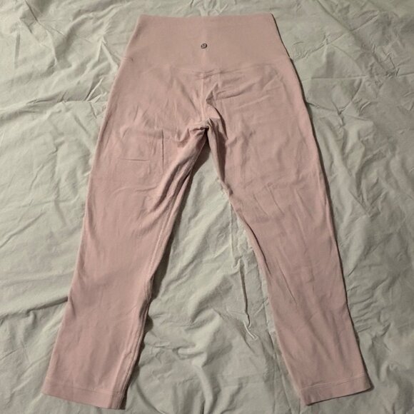 EXCELLENT Lululemon Align High-Rise Crop 21" Leggings Flush Pink Yoga Pants 6 - Picture 12 of 13